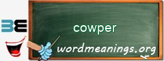 WordMeaning blackboard for cowper